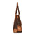 Corral Womens D1291 Chocolate/Almond Leather 5 Liter Distressed Tote Bag 1 BG