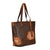 Corral Womens D1291 Chocolate/Almond Leather 5 Liter Distressed Tote Bag 1 BG