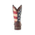 Rebel by Durango Mens Brown Leather American Flag Cowboy Boots