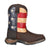 Lil Durango Little Kids Multi-Color Leather Union Flag Cowboy Boots