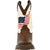Durango Youth Unisex Lil Rebel Pull Up Flag Bay Brown/White Leather Cowboy Boots
