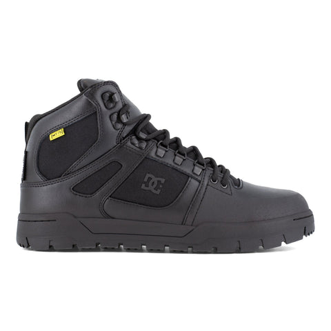 DC Mens Pure Lifestyle WP MT Black Leather Work Boots