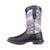 Durango Mens Black Charcoal Leather Faded Flag Cowboy Boots