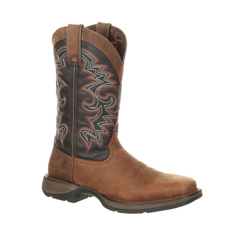 Durango Mens Chocolate/Midnight Leather PullOn Western Cowboy Boots