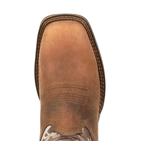 Durango Mens Dusty/Camo Leather Pull-On Rebel Cowboy Boots