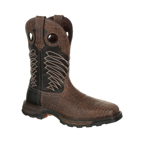 Durango Mens Chocolate/Black Leather Elephant WP ST Work Boots