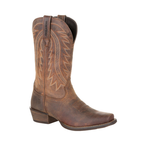 Durango Mens Sunset Brown Leather Frontier Blunt Cowboy Boots