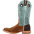 Durango Mens PRCA Western Whiskey Tobacca/Aqua Bullhide Cowboy Boots