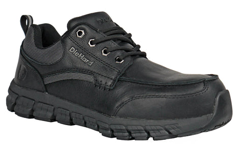 DieHard Mens Sunbird Black Leather Full-Grain Tumbled Work Shoes 12 D