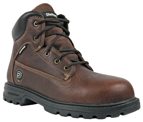 DieHard Mens Charger V2 Soft Toe WP Brown Leather Work Boots