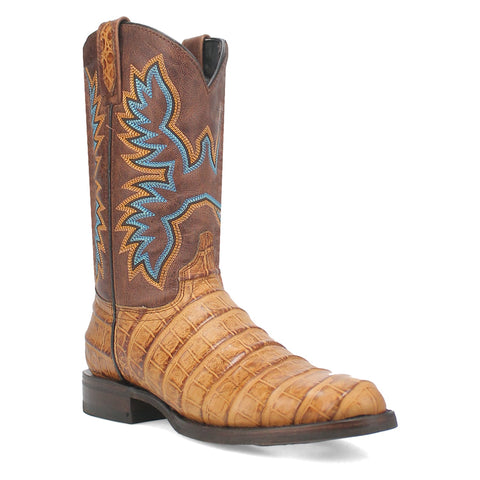 Dingo Mens Trail Boss Tan Leather Cowboy Boots