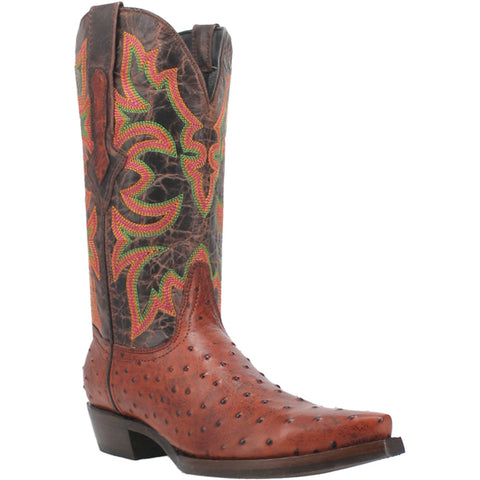 Dingo Mens Outlaw Cognac Leather Cowboy Boots