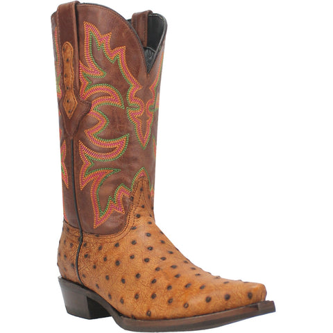 Dingo Mens Outlaw Tan Leather Cowboy Boots