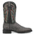 Dingo Mens Ranger Black Leather Ostrich Print Cowboy Boots