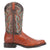 Dingo Mens Ranger Cognac Leather Ostrich Print Cowboy Boots
