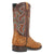 Dingo Mens Ranger Tan Leather Ostrich Print Cowboy Boots