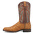 Dingo Mens Ranger Tan Leather Ostrich Print Cowboy Boots