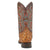 Dingo Mens Ranger Tan Leather Ostrich Print Cowboy Boots