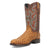 Dingo Mens Ranger Tan Leather Ostrich Print Cowboy Boots
