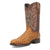 Dingo Mens Ranger Tan Leather Ostrich Print Cowboy Boots