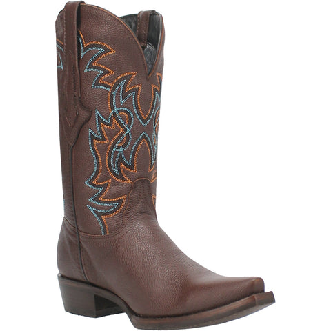 Dingo Mens Gold Rush Brown Leather Cowboy Boots