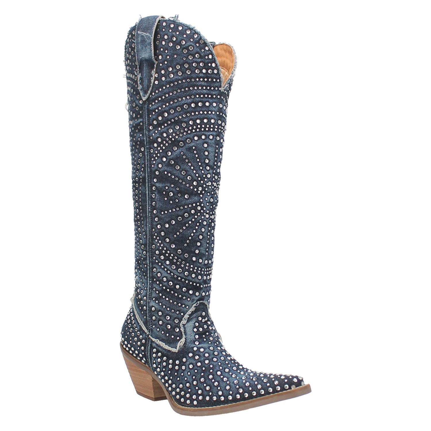 Dingo Womens Honkytonk Honey Blue Denim Cowboy Boots The Western Company