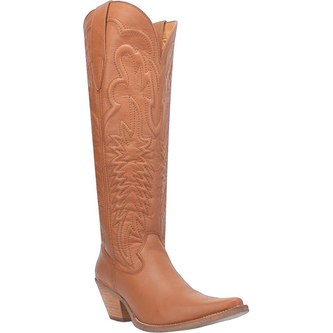 Dingo Womens Raisin Kane Brown Leather Cowboy Boots
