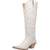 Dingo Womens Raisin Kane White Leather Cowboy Boots 6 M