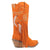 Dingo Womens Day Dream Orange Leather Cowboy Boots