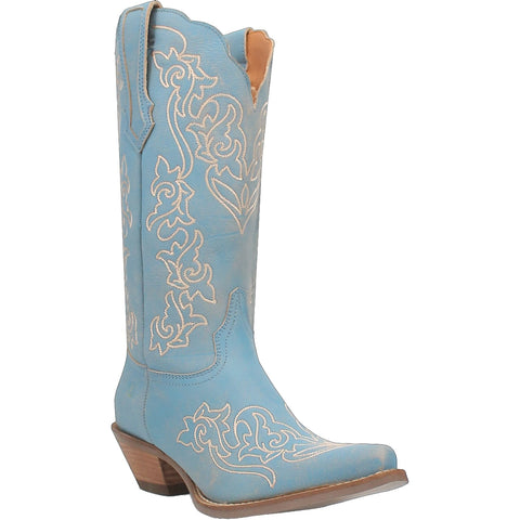 Dingo Womens Flirty N Fun Blue Leather Cowboy Boots