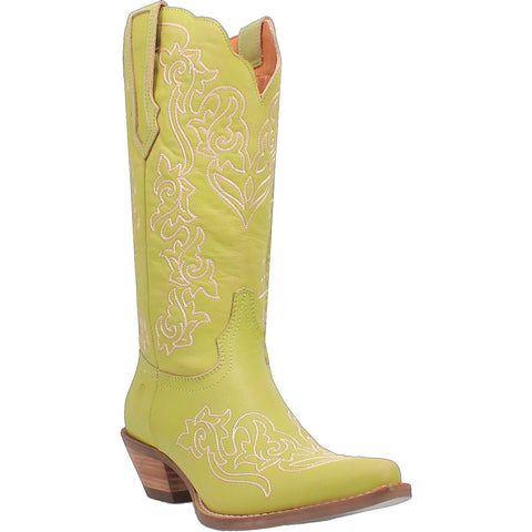 Dingo Womens Flirty N Fun Green Leather Cowboy Boots