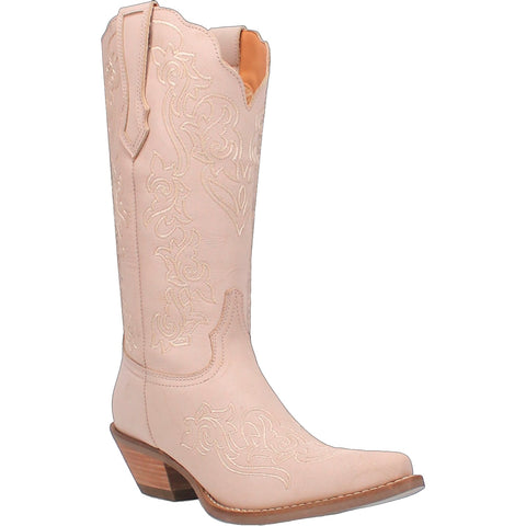 Dingo Womens Flirty N Fun Off White Leather Cowboy Boots