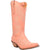 Dingo Womens Flirty N Fun Peach Leather Cowboy Boots