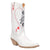 Dingo Womens Queen A Hearts White Leather Cowboy Boots