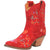 Dingo Womens Sugar Bugie Bootie Red Suede Cowboy Boots