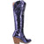 Dingo Womens Dance Hall Queen Purple Fabric Cowboy Boots