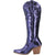 Dingo Womens Dance Hall Queen Purple Fabric Cowboy Boots
