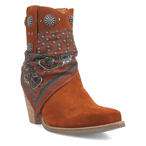 Dingo Womens Bandida Brown Suede Fashion Boots