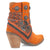 Dingo Womens Bandida Orange Suede Fashion Boots 6 M