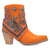Dingo Womens Bandida Orange Suede Fashion Boots 6 M