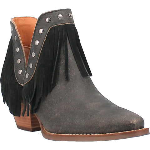 Dingo Womens Fine N Dandy Bootie Black Leather Fashion Boots