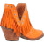Dingo Womens Fine N Dandy Bootie Orange Leather Fashion Boots