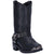 Dingo Mens Chopper Motorcycle Boots Leather Black 11 D
