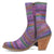 Dingo Womens Chili Pepperie Purple Multi Textile Fringe Ankle Boots