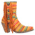 Dingo Womens Chili Pepperie Yellow Multi Textile Fringe Ankle Boots