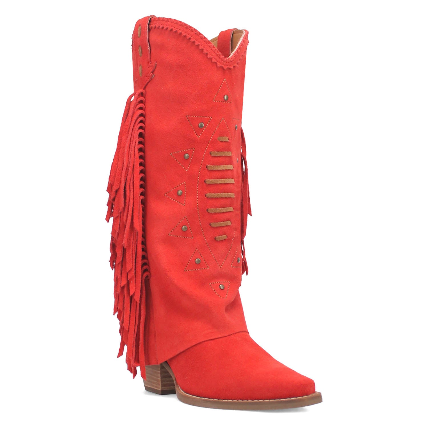 Dingo Womens Spirit Trail Red Suede Cowboy Boots The Western Company