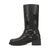 Dingo Womens Blacklist Stars Black Leather Motorcycle Boots 8.5 M