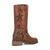 Dingo Womens Blacklist Stars Brown Leather Motorcycle Boots