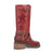 Dingo Womens Blacklist Stars Wine Leather Motorcycle Boots 8 M