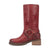 Dingo Womens Blacklist Stars Wine Leather Motorcycle Boots 8 M